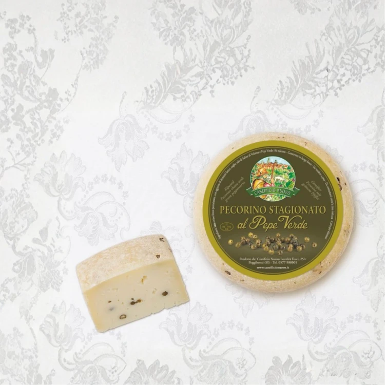 Ser Pecorino Stagionato Al Pepe Verde Caseficio Nuovo