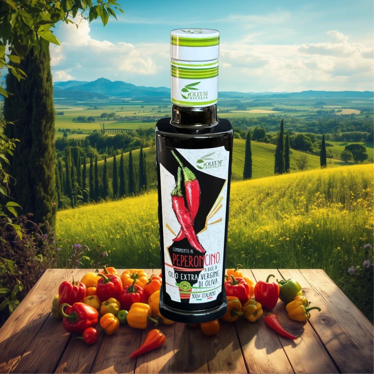 olive oil with pepper