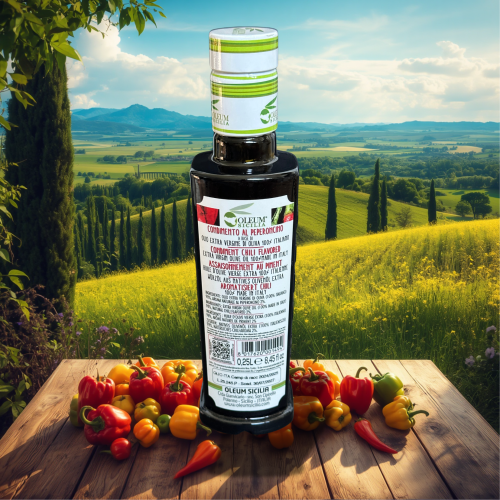 olive oil with pepper