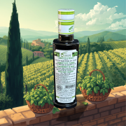 olive oil with basil