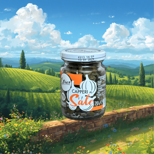capers with salt