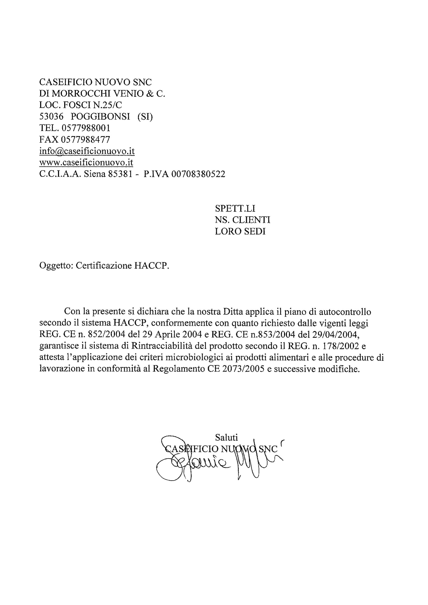 CERTIFICAZIONE HACCP